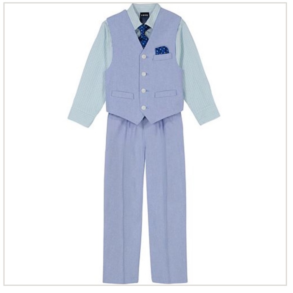 Izod Light Blue and White Kids Matching Set